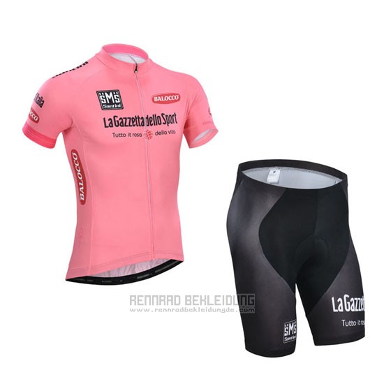 2014 Fahrradbekleidung Giro D'italien Rosa Trikot Kurzarm und Tragerhose
